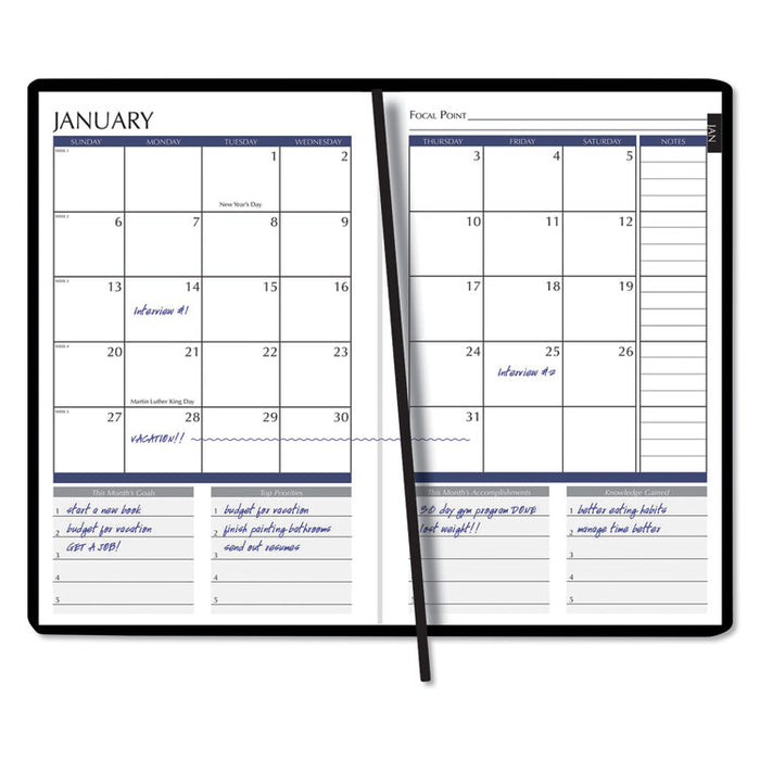 Productivity and Goal Non-Dated Planner, 9 1/4 x 6 1/4, Blue