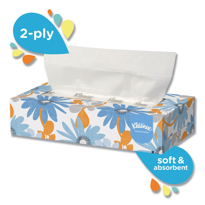 White Facial Tissue for Business, 2-Ply, White, 100 Sheets/Box, 10 Boxes/Bundle, 6 Bundles/Carton