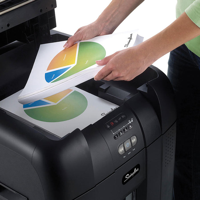 Stack-and-Shred 300M Auto Feed Micro-Cut Shredder, 300 Auto/7 Manual Sheet Capacity