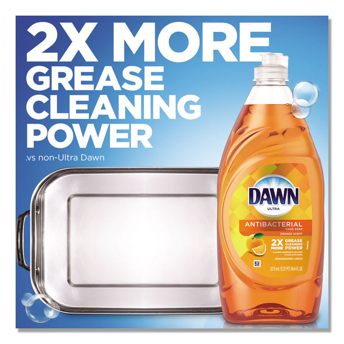 Ultra Antibacterial Dishwashing Liquid, Orange, 40 oz Bottle, 8/Carton