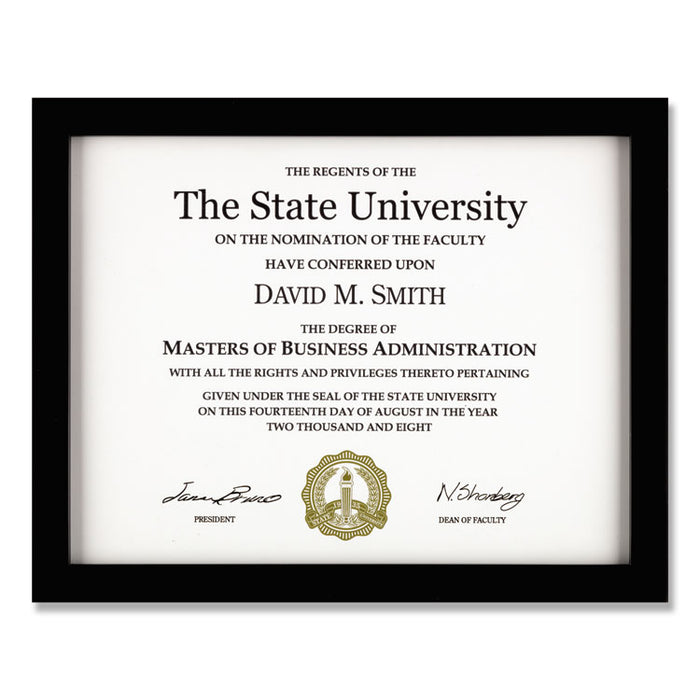 Tribeca Frame with Two-Way Easel, 8.5 x 11, Black