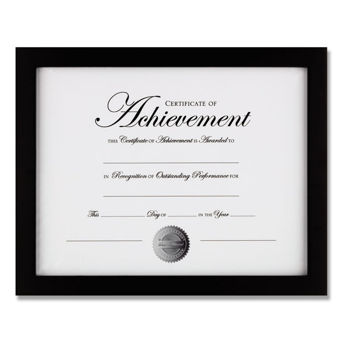 Wood Gallery Frame with Two-Way Easel, 8.5 x 11, Black