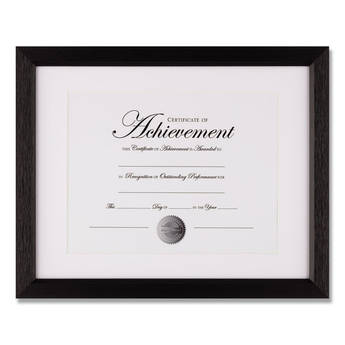 Basics Texture Frame with Beveled Mat, 11 x 14, Black