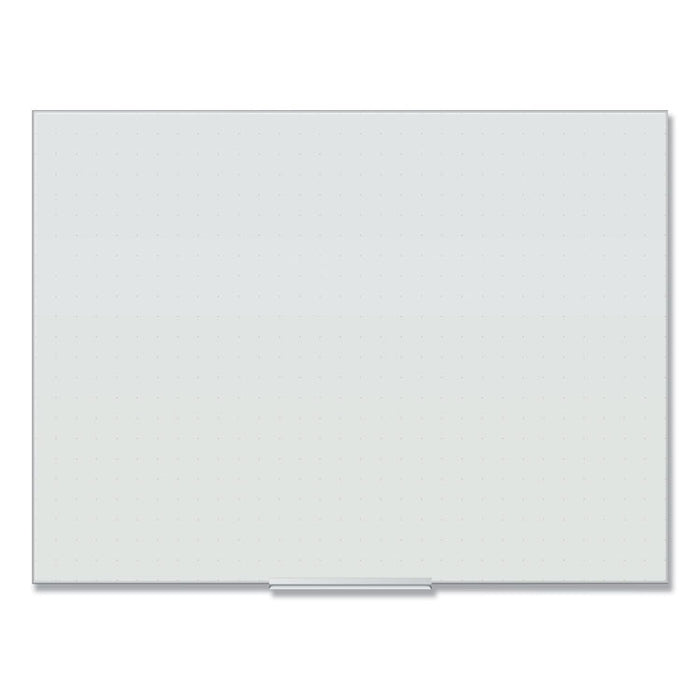 Floating Glass Ghost Grid Dry Erase Board, 48 x 36, White
