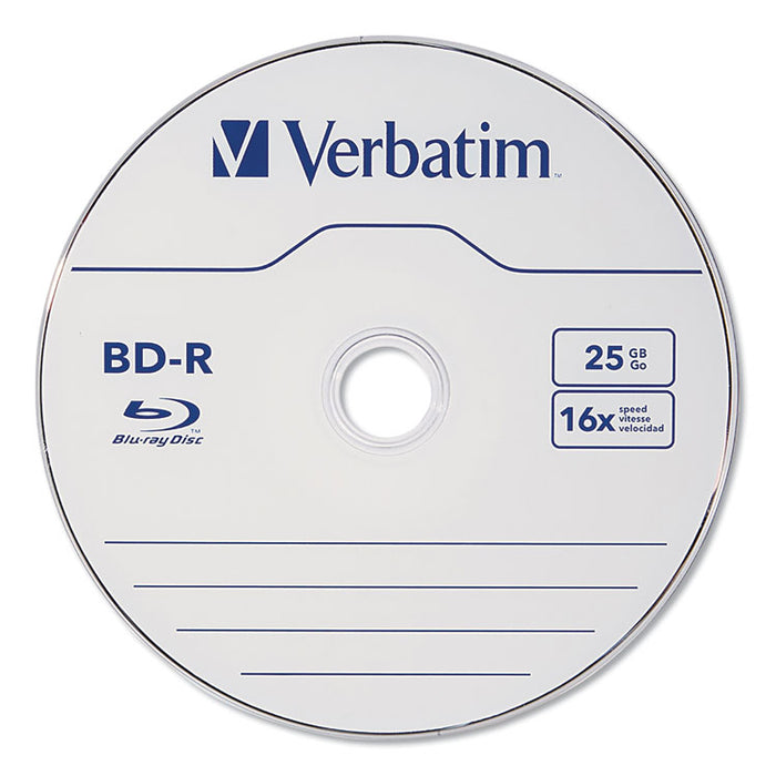 BD-R Blu-Ray Disc, 25GB, 16x, 25/Pk