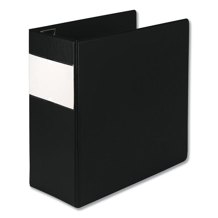 Earth's Choice Biobased Locking D-Ring Reference Binder, 3 Rings, 5" Capacity, 11 x 8.5, Black
