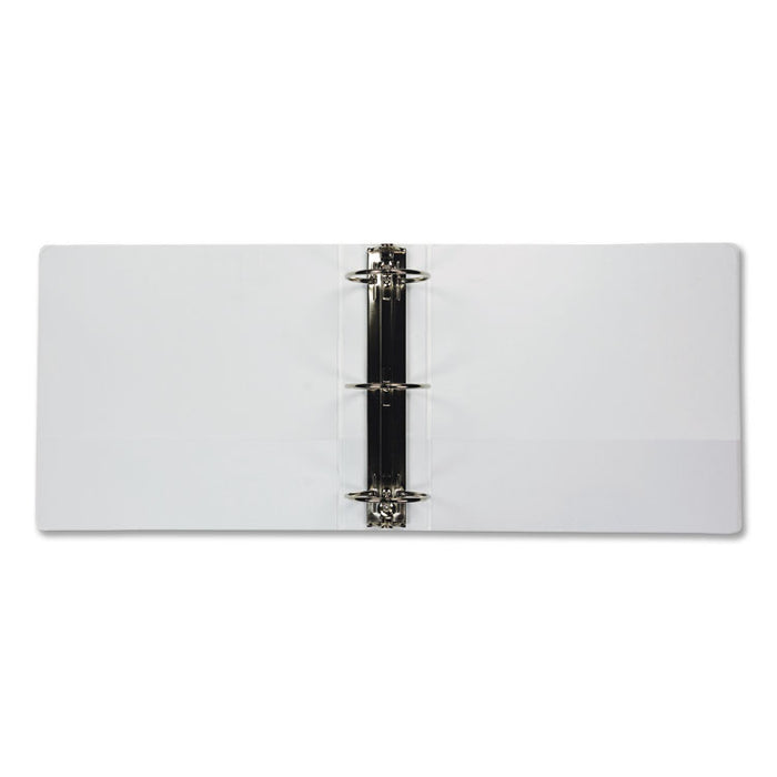 Earth's Choice Biobased Economy Round Ring View Binders, 3 Rings, 4" Capacity, 11 x 8.5, White