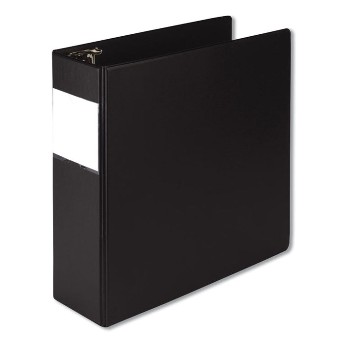 Earth's Choice Biobased Round Ring Reference Binder, 3 Rings, 4" Capacity, 11 x 8.5, Black