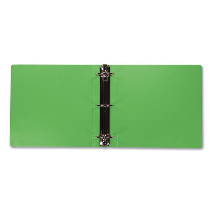 Earth's Choice Biobased Economy Round Ring View Binders, 3 Rings, 3" Capacity, 11 x 8.5, Lime