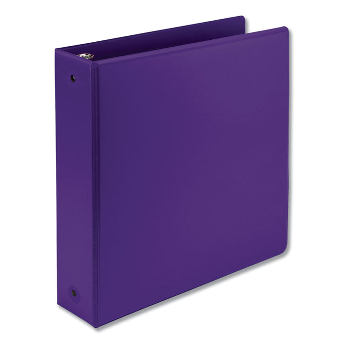 Earth's Choice Biobased Economy Round Ring View Binders, 3 Rings, 2" Capacity, 11 x 8.5, Purple