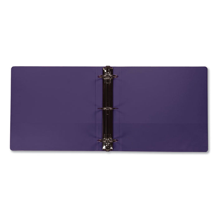 Earth's Choice Biobased Economy Round Ring View Binders, 3 Rings, 3" Capacity, 11 x 8.5, Purple