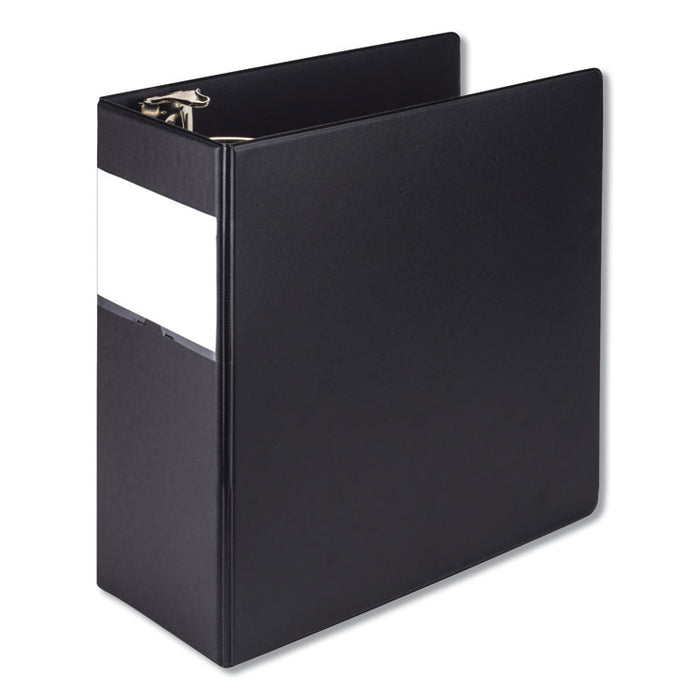 Earth's Choice Biobased Round Ring Reference Binder, 3 Rings, 5" Capacity, 11 x 8.5, Black