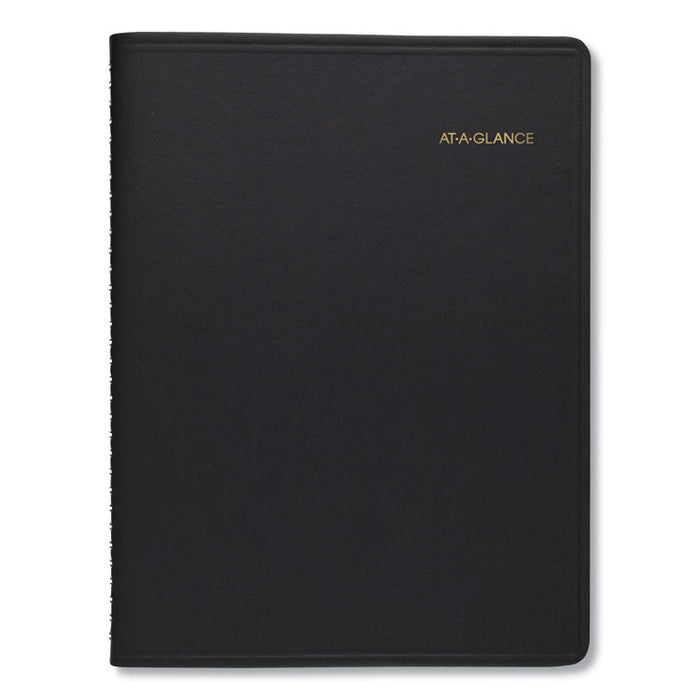 Two-Person Group Daily Appointment Book, 10 7/8 x 8, Black, 2020