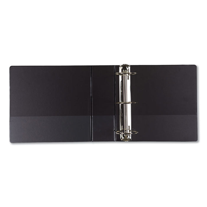 Earth's Choice Biobased Round Ring Reference Binder, 3 Rings, 4" Capacity, 11 x 8.5, Black