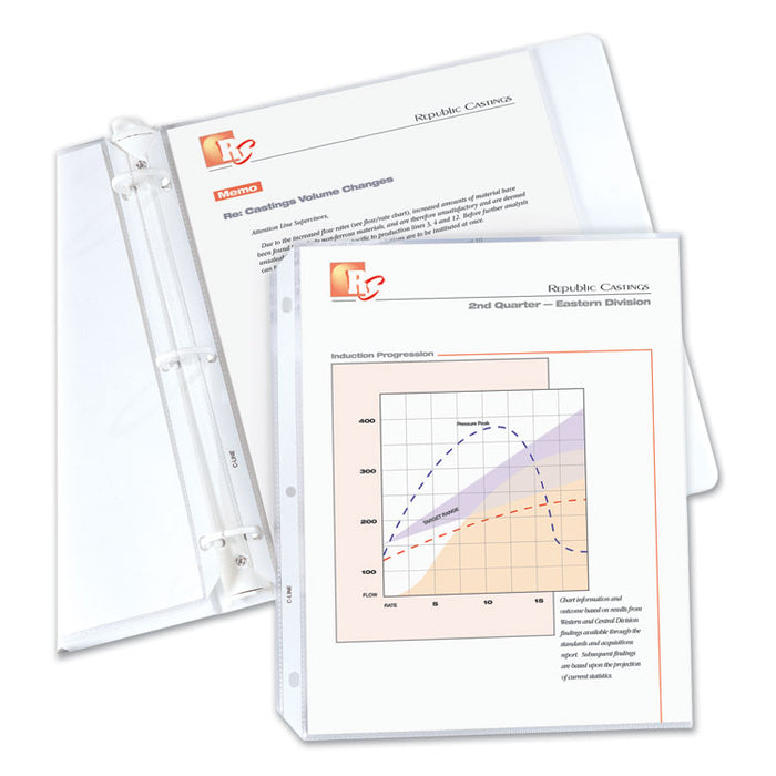 Standard Weight Polypropylene Sheet Protectors, Non-Glare, 2", 11 x 8.5, 100/Box