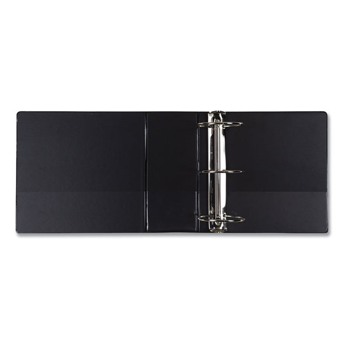 Earth's Choice Biobased Round Ring Reference Binder, 3 Rings, 5" Capacity, 11 x 8.5, Black