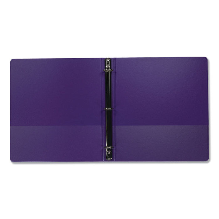 Earth's Choice Biobased Economy Round Ring View Binders, 3 Rings, 1" Capacity, 11 x 8.5, Purple