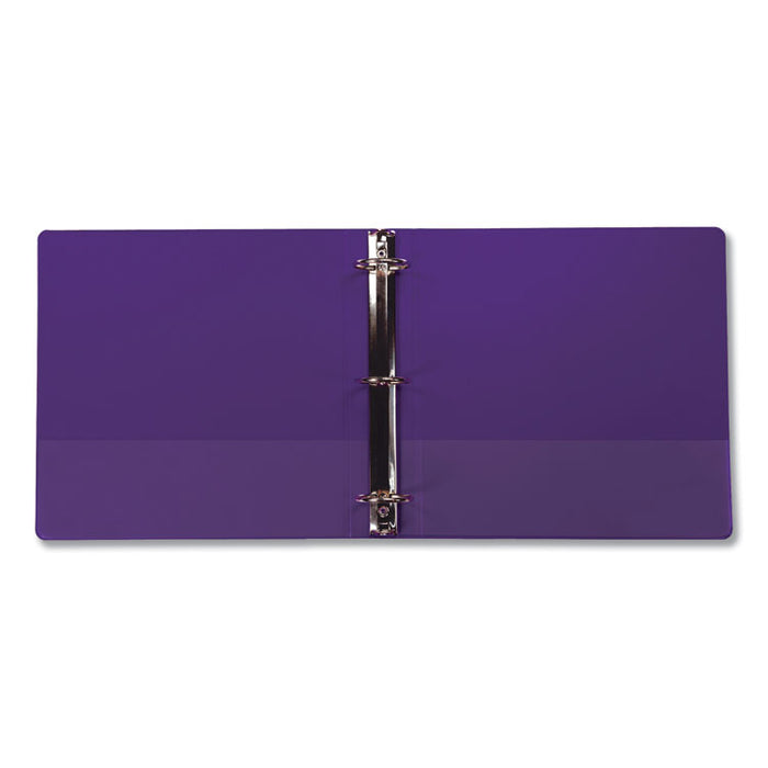 Earth's Choice Biobased Economy Round Ring View Binders, 3 Rings, 2" Capacity, 11 x 8.5, Purple