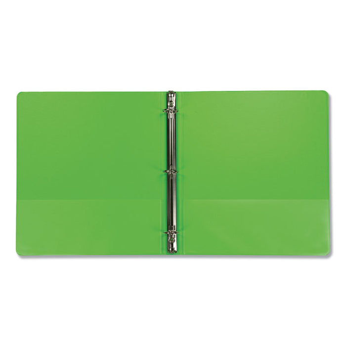 Earth's Choice Biobased Economy Round Ring View Binders, 3 Rings, 1" Capacity, 11 x 8.5, Lime