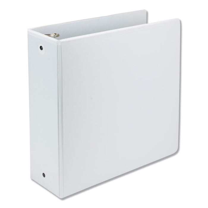 Earth's Choice Biobased Economy Round Ring View Binders, 3 Rings, 4" Capacity, 11 x 8.5, White
