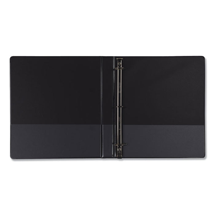 Earth's Choice Biobased Locking D-Ring Reference Binder, 3 Rings, 1" Capacity, 11 x 8.5, Black