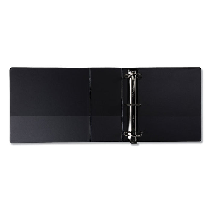 Earth's Choice Biobased Locking D-Ring Reference Binder, 3 Rings, 5" Capacity, 11 x 8.5, Black