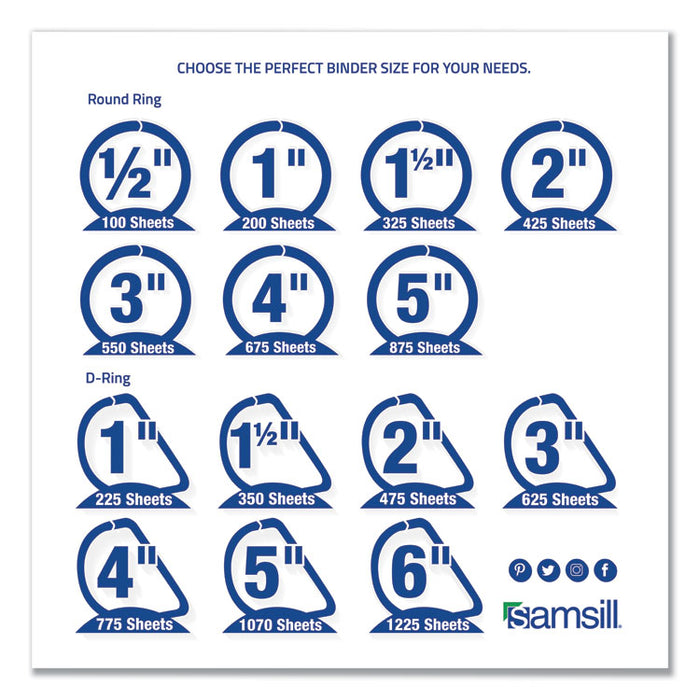 Earth's Choice Biobased Economy Round Ring View Binders, 3 Rings, 1" Capacity, 11 x 8.5, Purple