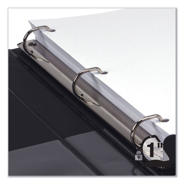 Earth's Choice Biobased Locking D-Ring Reference Binder, 3 Rings, 1" Capacity, 11 x 8.5, Black