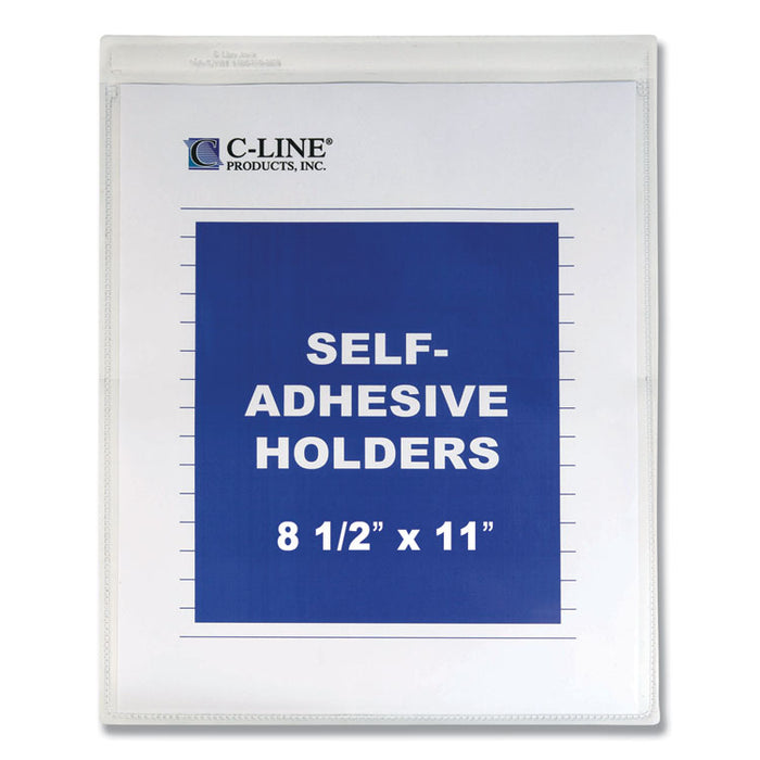 Self-Adhesive Shop Ticket Holders, Super Heavy, 15 Sheets, 8.5 x 11, 50/Box