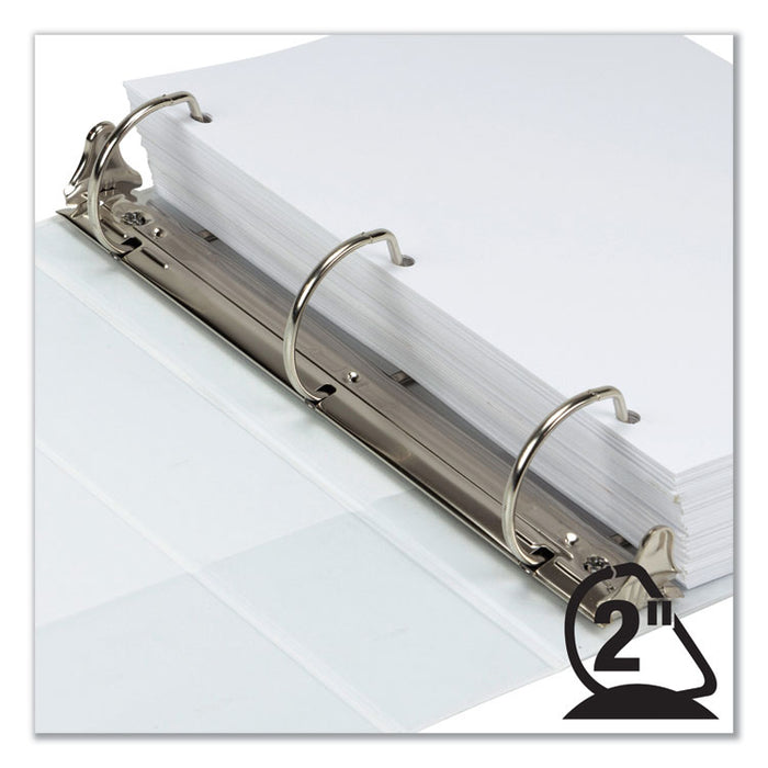 Earth's Choice Biobased D-Ring View Binder, 3 Rings, 2" Capacity, 11 x 8.5, White