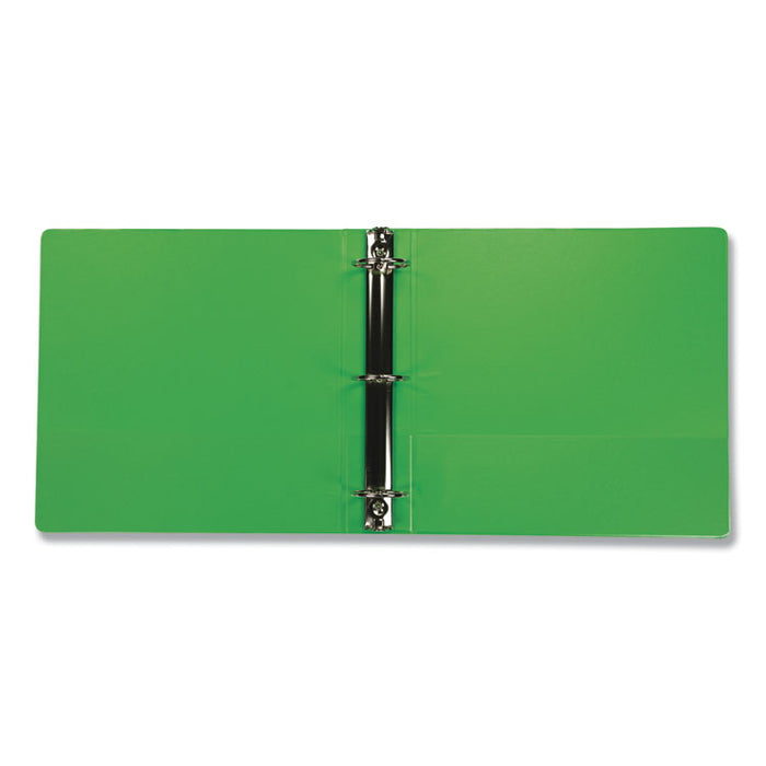 Earth's Choice Biobased Economy Round Ring View Binders, 3 Rings, 2" Capacity, 11 x 8.5, Lime
