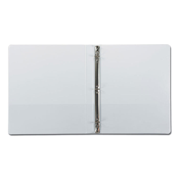 Earth's Choice Biobased Round Ring View Binder, 3 Rings, 0.5" Capacity, 11 x 8.5, White