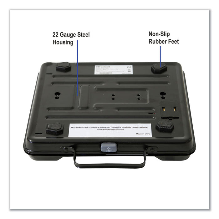 Portable Electronic Utility Bench Scale, 250lb Capacity, 12.5 x 10.95 x 2.2  Platform