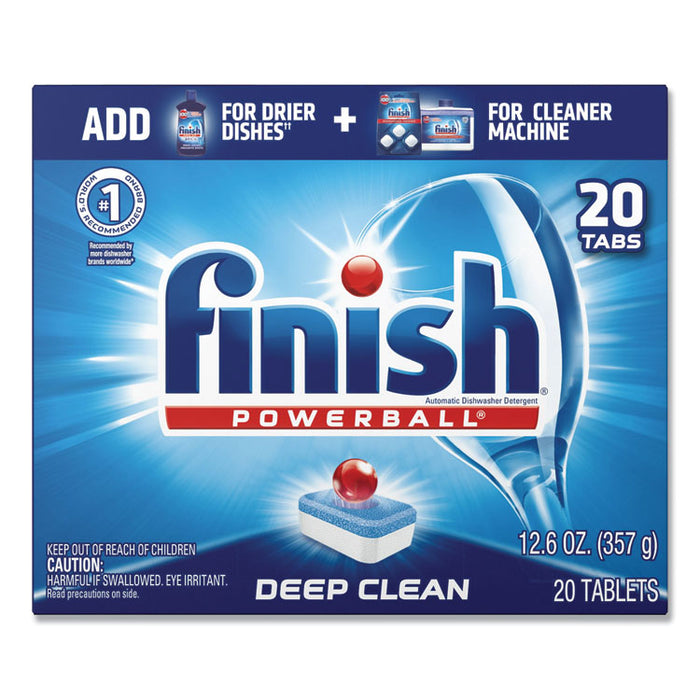Powerball Dishwasher Tabs, Fresh Scent, 20/Box, 8 Boxes/Carton