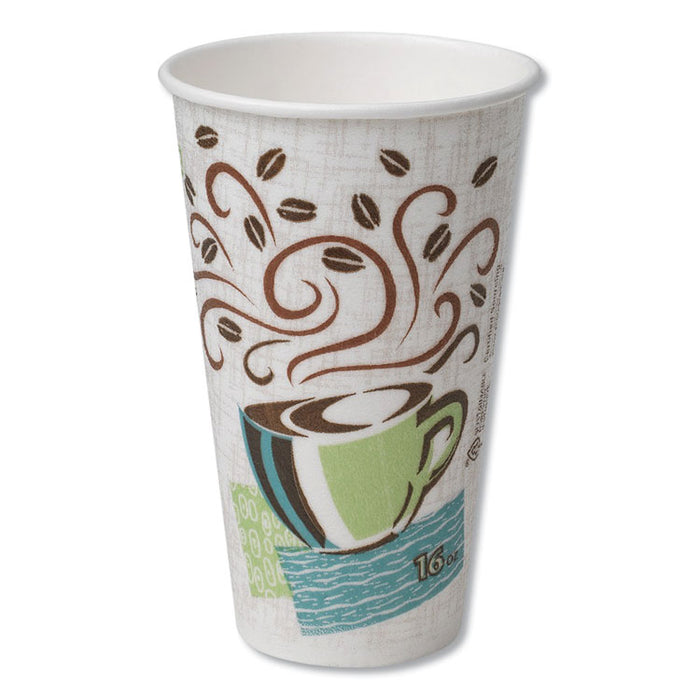 PerfecTouch Paper Hot Cups, 16 oz, Coffee Haze Design, 25 Sleeve, 20 Sleeves/Carton