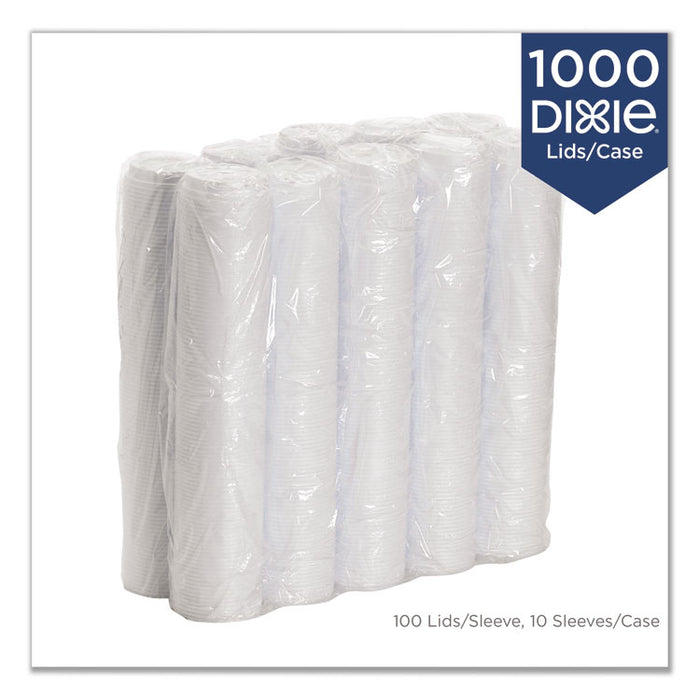 Reclosable Lids, Fits 12 oz to 20 oz Dixie Cups, 10 oz to 20 oz PerfecTouch Cups, White, 100/Pack, 10 Packs/Carton