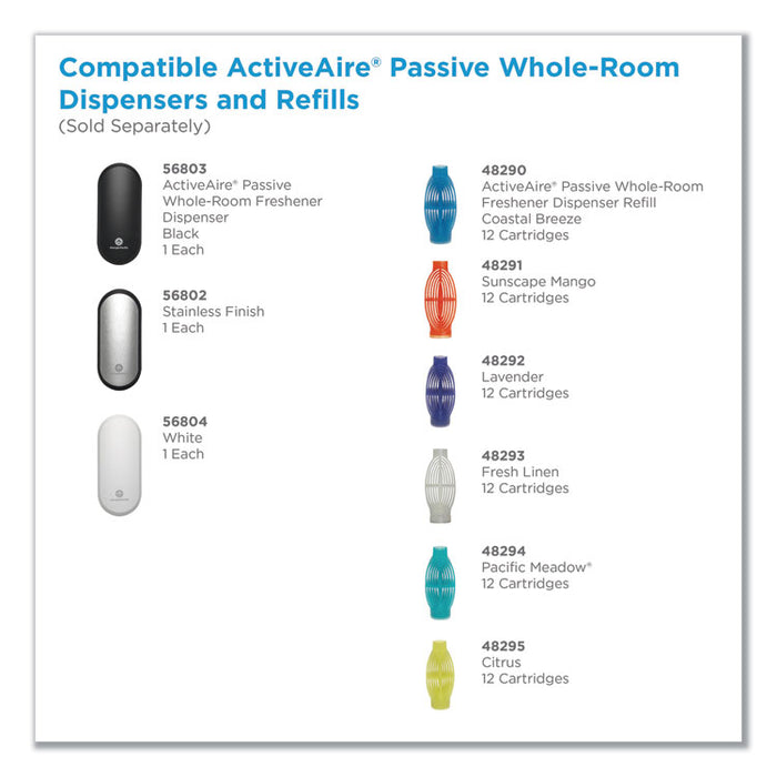 ActiveAire Passive Whole-Room Freshener, Coastal Breeze, Gel, 12/Carton