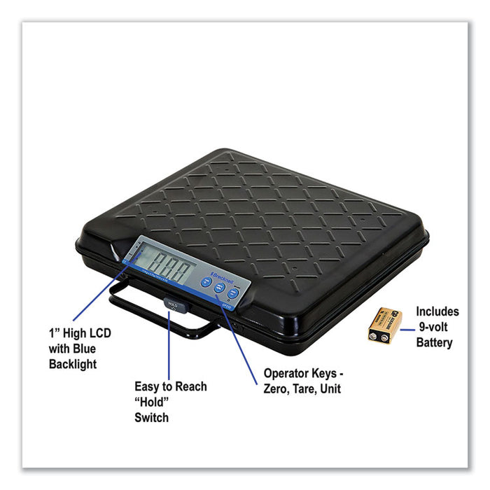Portable Electronic Utility Bench Scale, 100lb Capacity, 12.5 x 10.95 x 2.2  Platform