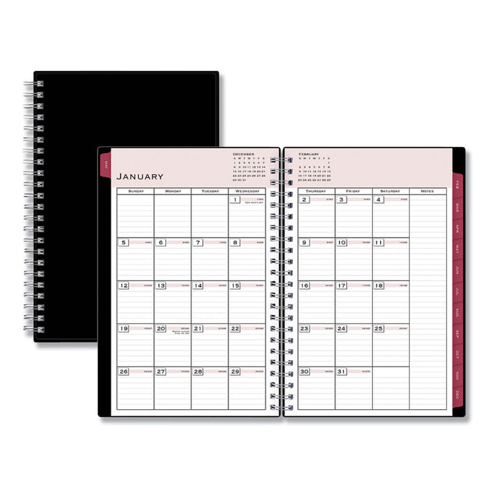 Enterprise Weekly/Monthly Planner, Enterprise Formatting, 8 x 5, Black Cover, 12-Month (Jan to Dec): 2023
