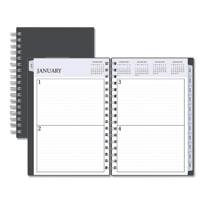 Passages Non-Dated Perpetual Daily Planner, 8 1/2 x 5 1/2, Black Cover,2020-2025