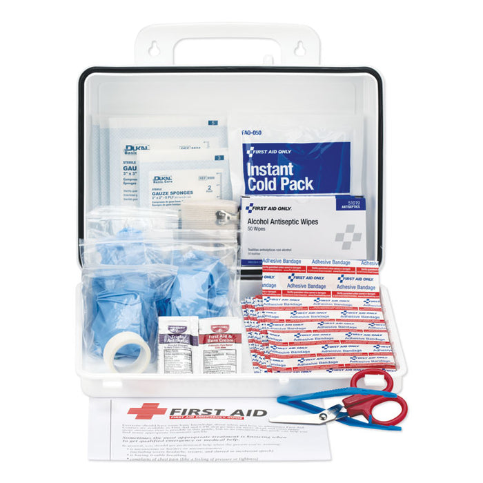 Office First Aid Kit, for Up to 25 People, 131 Pieces, Plastic Case