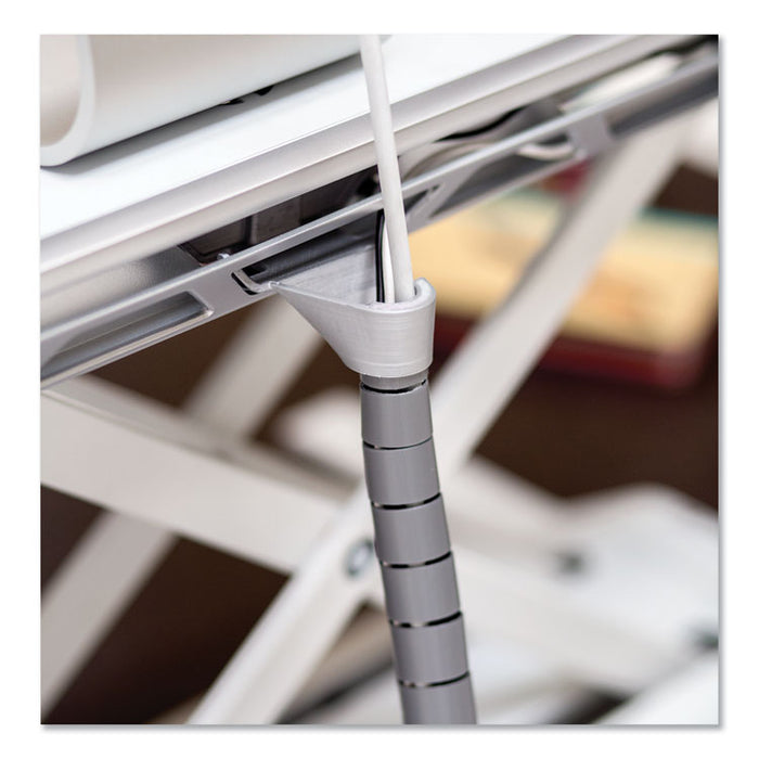 Lotus Sit-Stands Workstation, 32.75" x 24.25" x 5.5" to 22.5", Black