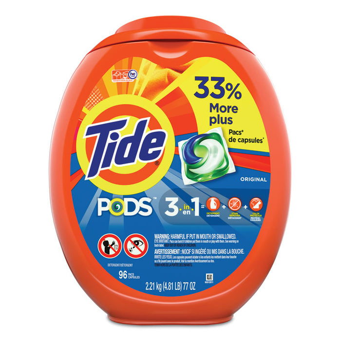 Detergent Pods, Tide Original Scent, 96/Tub