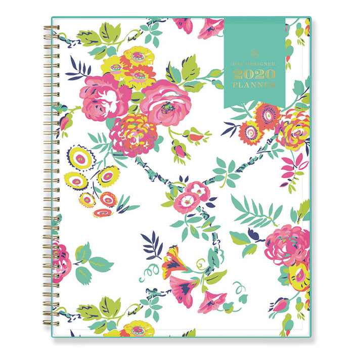 Day Designer Peyton Create-Your-Own Cover Weekly/Monthly Planner, Floral Artwork, 11 x 8.5, White, 12-Month (Jan-Dec): 2023