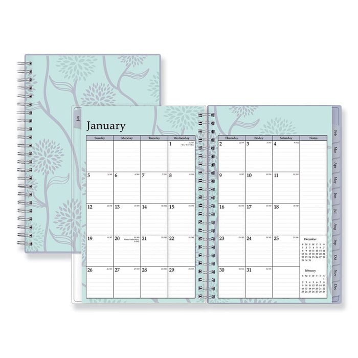 Rue Du Flore Weekly/Monthly Planner, Rue Du Flore Artwork, 8 x 5, Jade/Lavender Cover, 12-Month (Jan to Dec): 2023