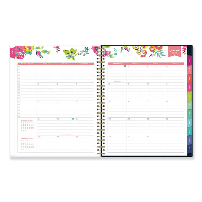 Day Designer Peyton Create-Your-Own Cover Weekly/Monthly Planner, Floral Artwork, 11 x 8.5, Navy, 12-Month (Jan-Dec): 2023