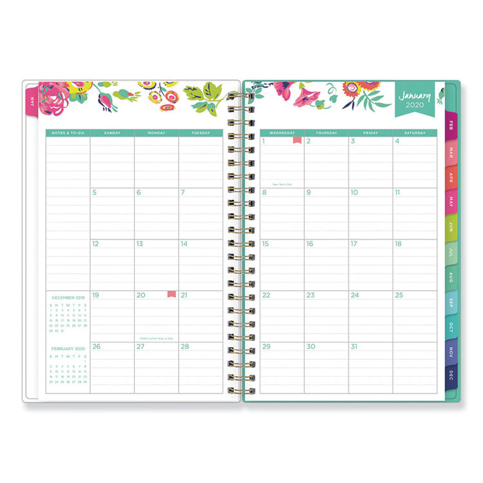Day Designer Peyton Create-Your-Own Cover Weekly/Monthly Planner, Floral Artwork, 8 x 5, White, 12-Month (Jan-Dec): 2023