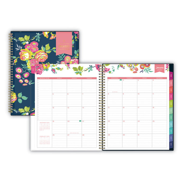 Day Designer Peyton Create-Your-Own Cover Weekly/Monthly Planner, Floral Artwork, 11 x 8.5, Navy, 12-Month (Jan-Dec): 2023