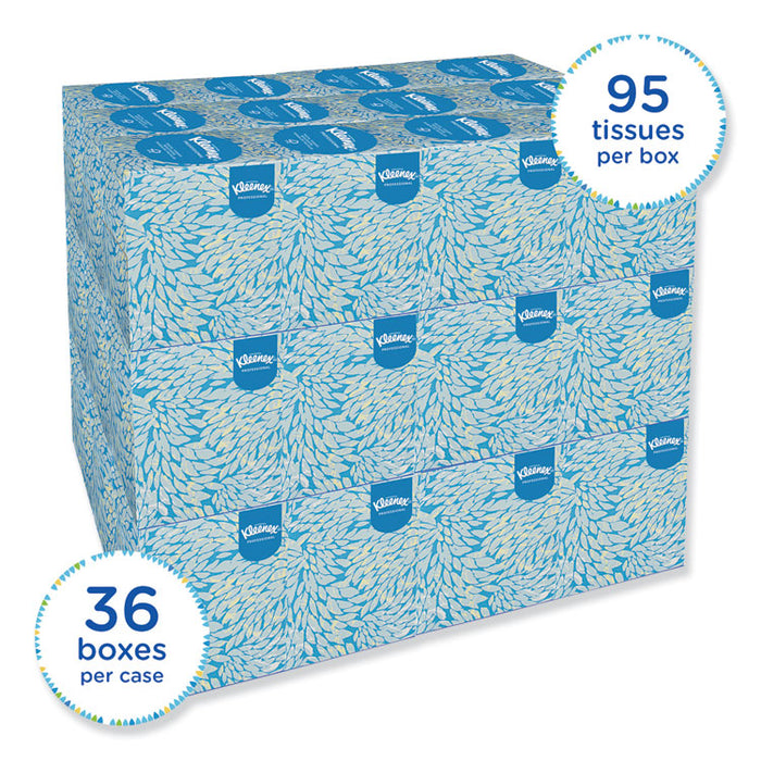 Boutique White Facial Tissue, 2-Ply, Pop-Up Box, 95 Sheets/Box, 36 Boxes/Carton
