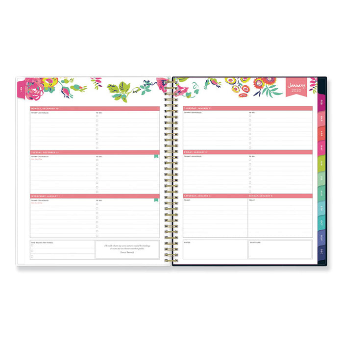 Day Designer Peyton Create-Your-Own Cover Weekly/Monthly Planner, Floral Artwork, 11 x 8.5, Navy, 12-Month (Jan-Dec): 2023